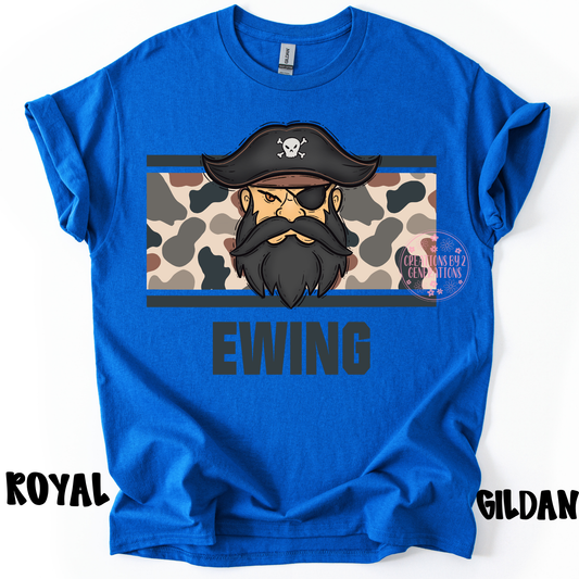 EWING CAMO PIRATE HEAD GILDAN PREORDER (YOUTH)