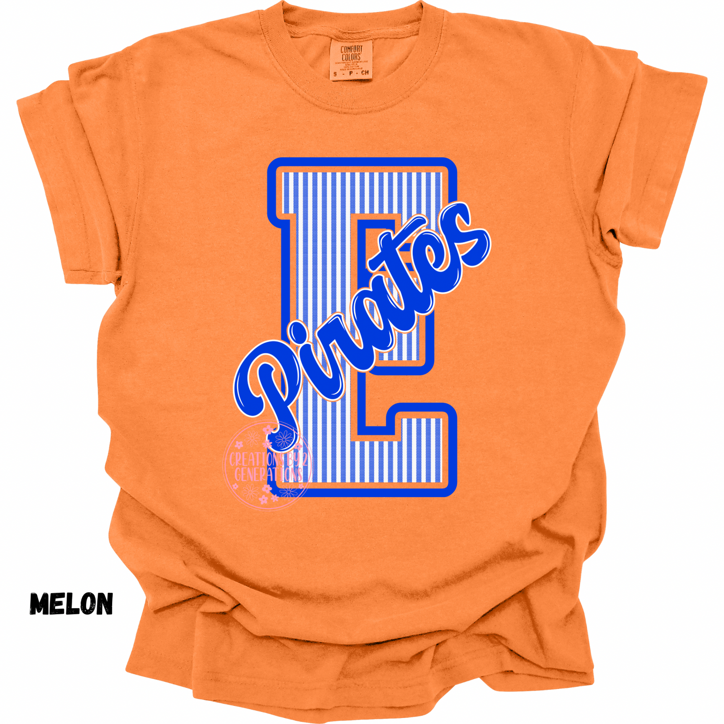 E PIRATES BLUE AND WHITE YOUTH PRINT