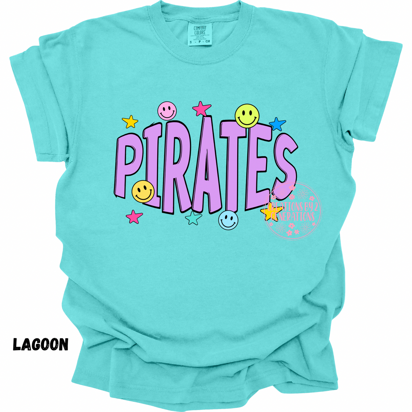 PIRATES SMILEY & STARS YOUTH PRINT