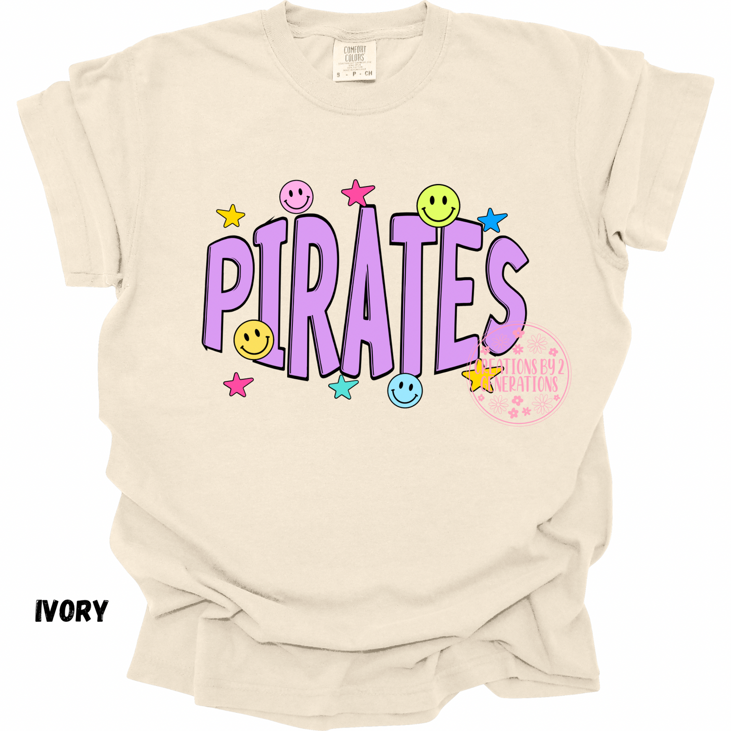 PIRATES SMILEY & STARS YOUTH PRINT