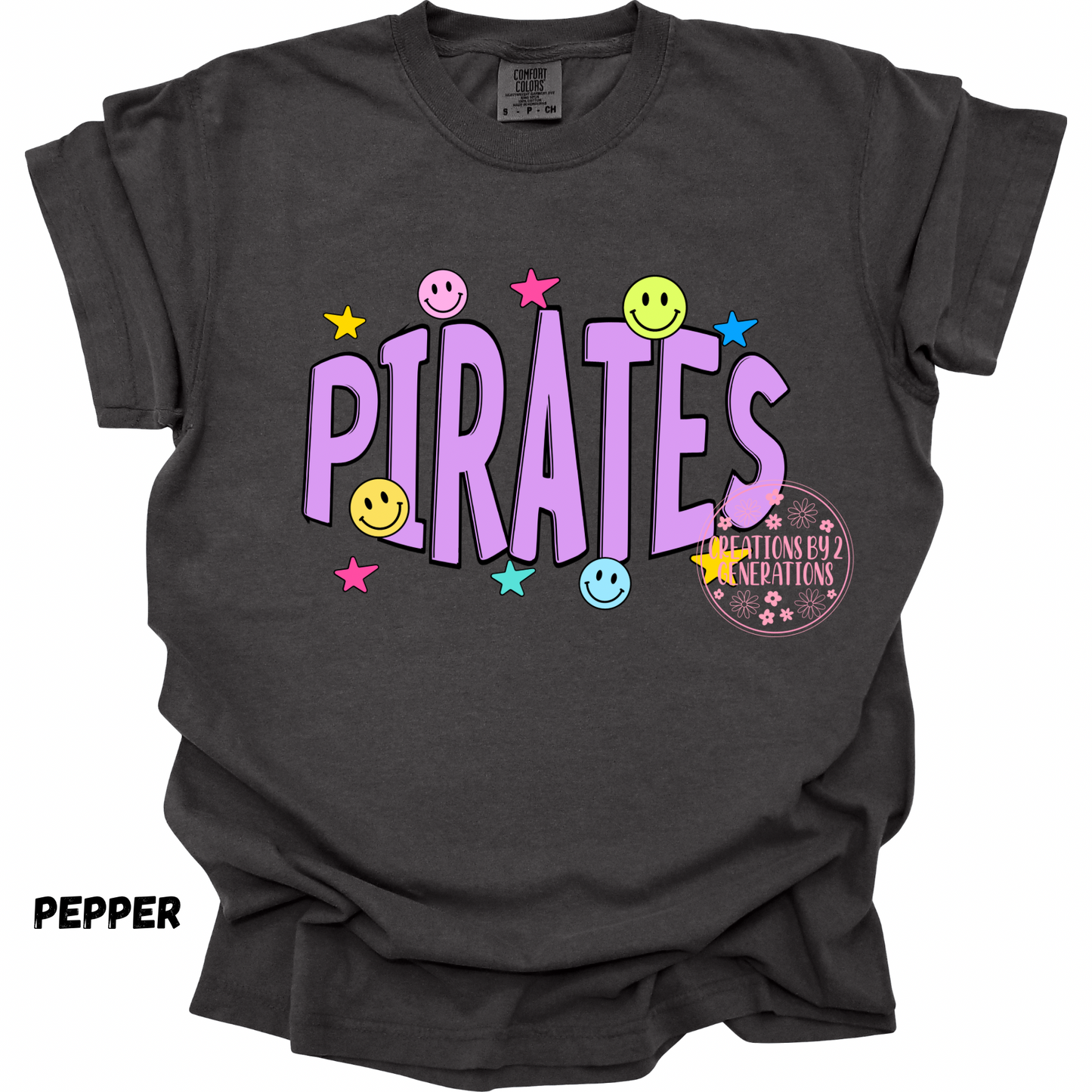 PIRATES SMILEY & STARS YOUTH PRINT