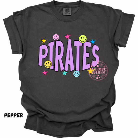 PIRATES SMILEY & STARS YOUTH PRINT