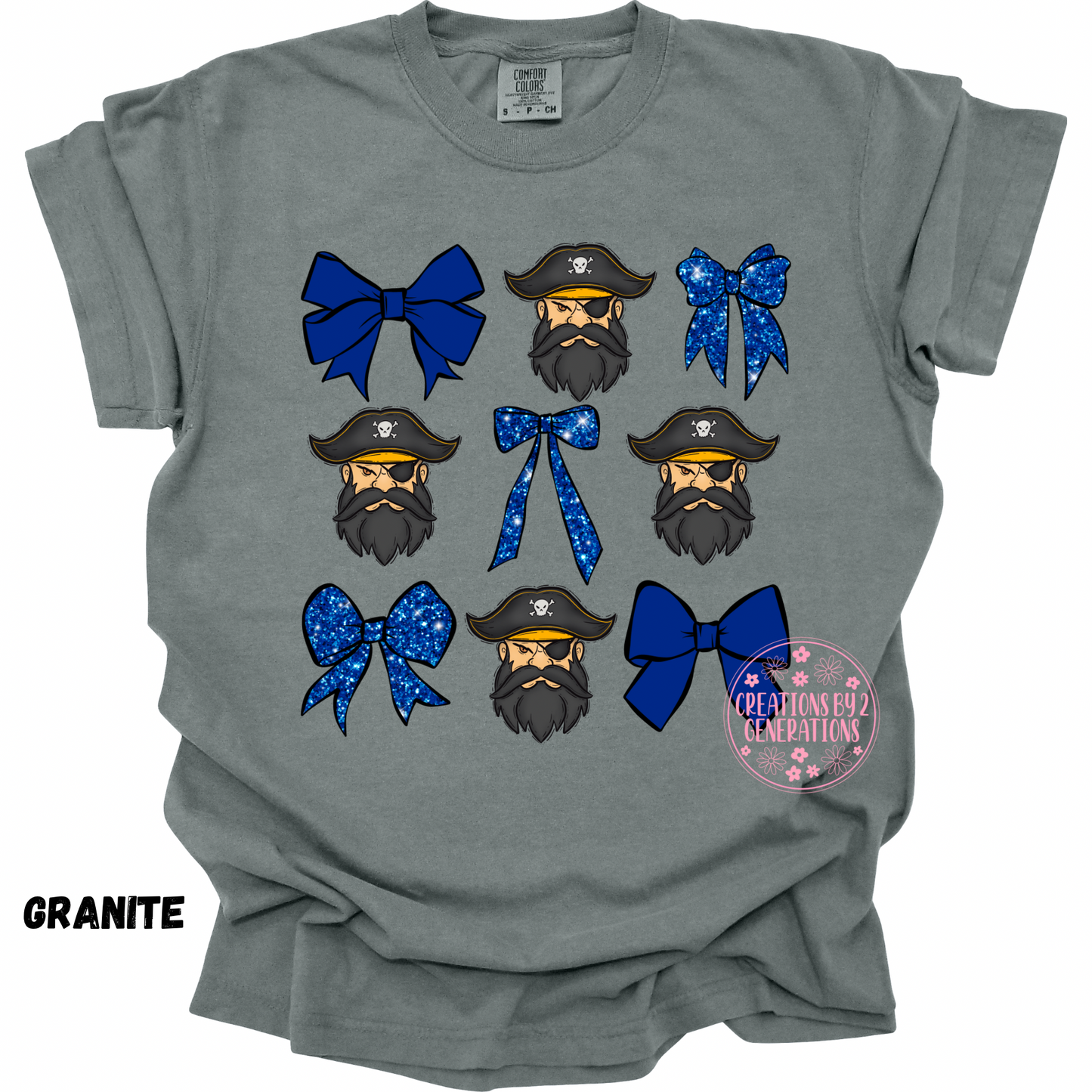PIRATES AND BLUE BOWS YOUTH PRINT