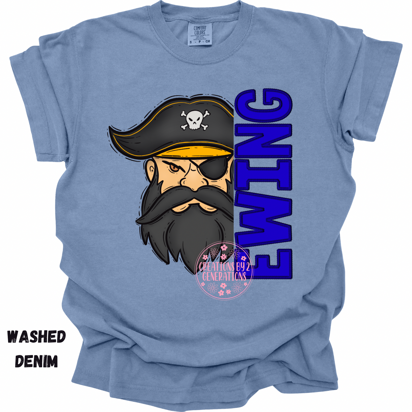 EWING WITH PIRATE FACE YOUTH PRINT