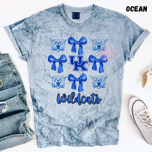 WILDCATS WITH BOWS PRINT