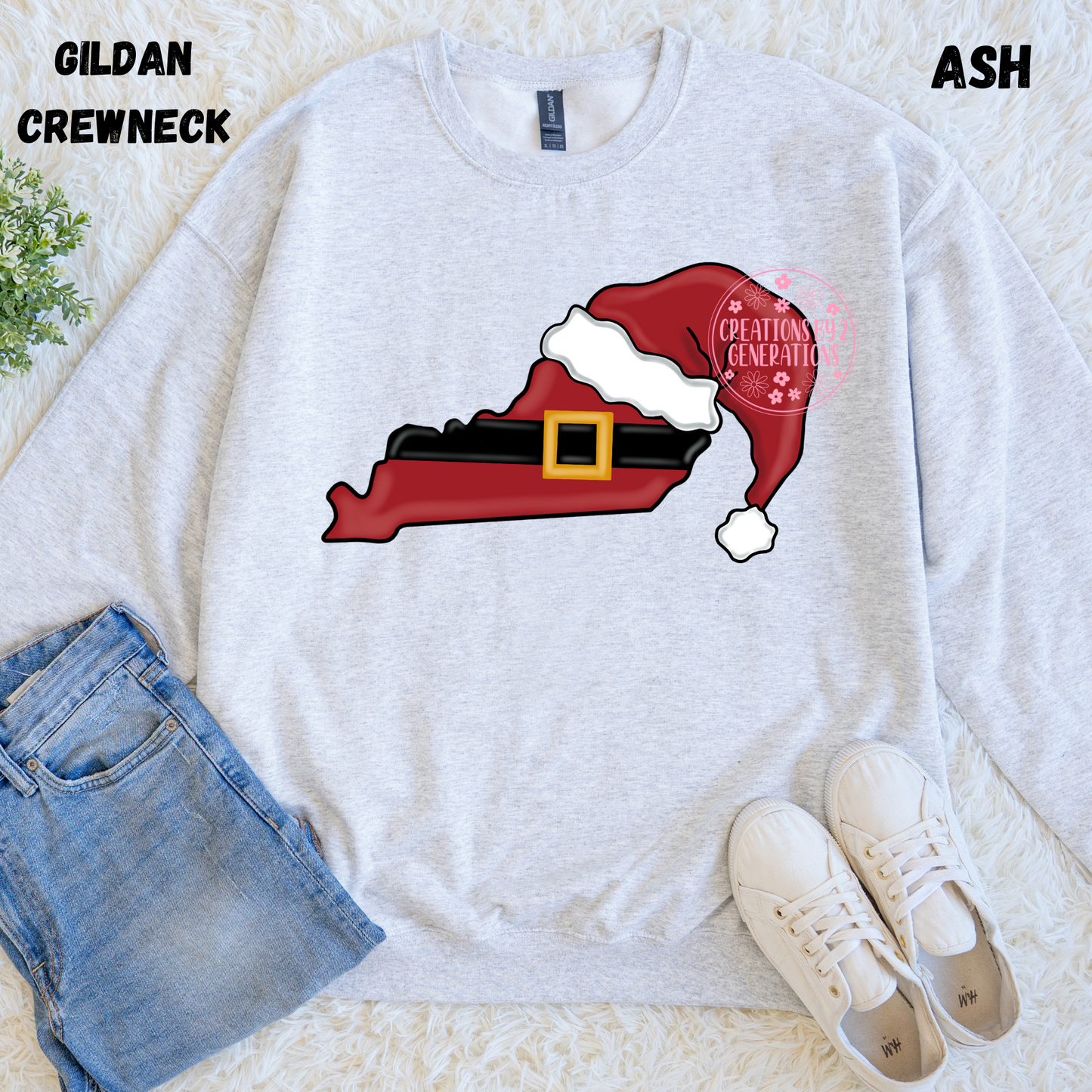 KENTUCKY SANTA HAT PRINT