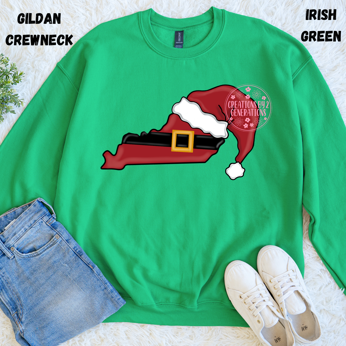 KENTUCKY SANTA HAT PRINT