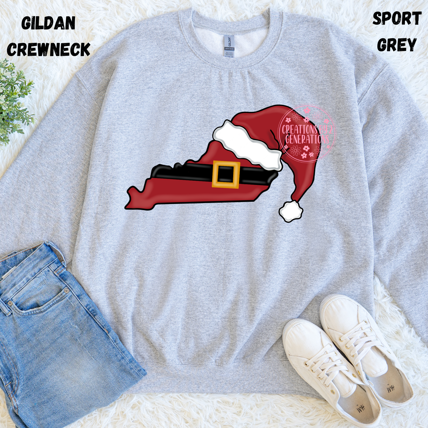 KENTUCKY SANTA HAT PRINT