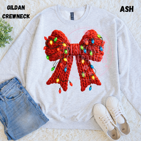 CHRISTMAS LIGHTS BOW PRINT