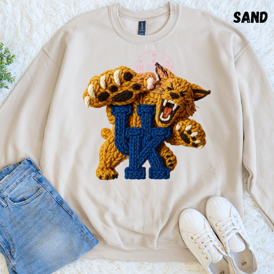 WILDCAT FAUX YARN PRINT