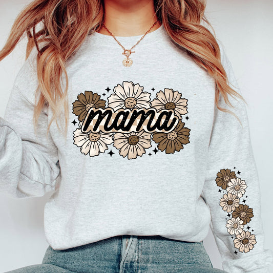 MAMA TAN FLOWERS WITH SLEEVE PRINT