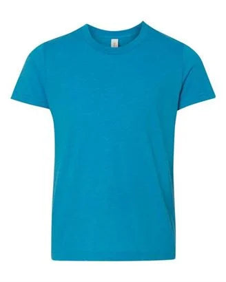 YOUTH SMALL NEON BLUE BELLA + CANVAS-YOUTH CVC JERSEY TEE-3001YCVC