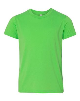 YOUTH SMALL NEON GREEN BELLA + CANVAS-YOUTH CVC JERSEY TEE-3001YCVC