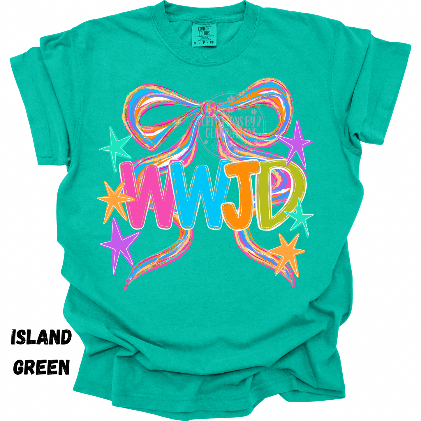 WWJD COLORFUL WITH BOW PREORDER
