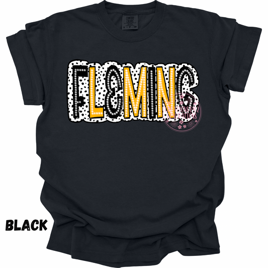 FLEMING BLACK & GOLD WITH BLACK DOTS