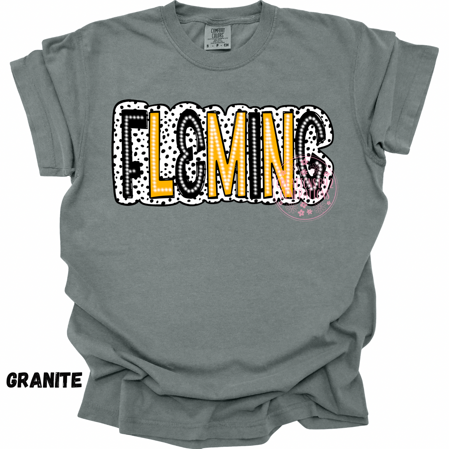 FLEMING BLACK & GOLD WITH BLACK DOTS