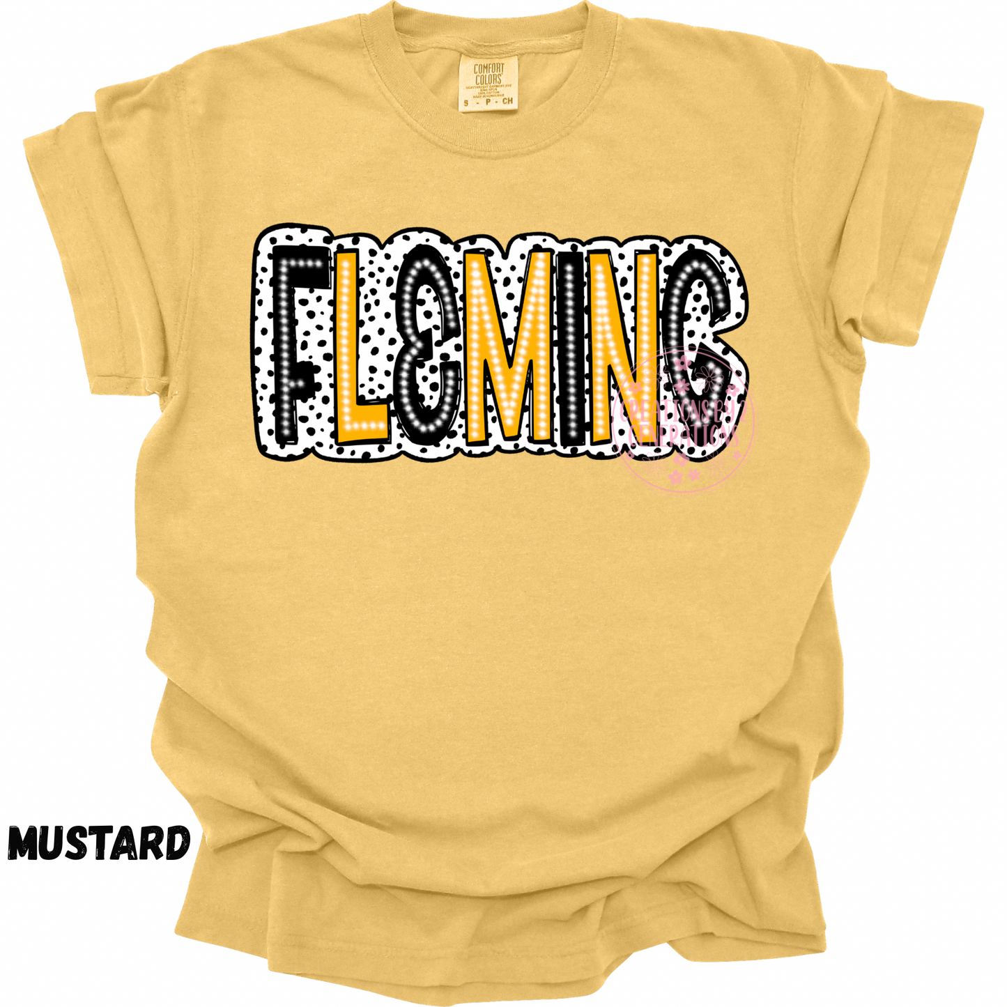 FLEMING BLACK & GOLD WITH BLACK DOTS