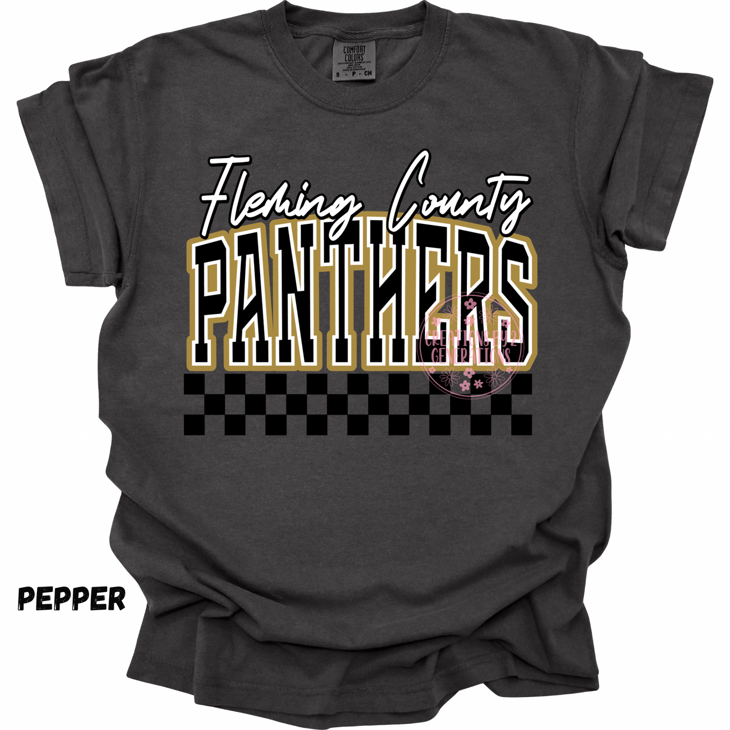FLEMING COUNTY PANTHERS BLACK CHECKERED BOTTOM
