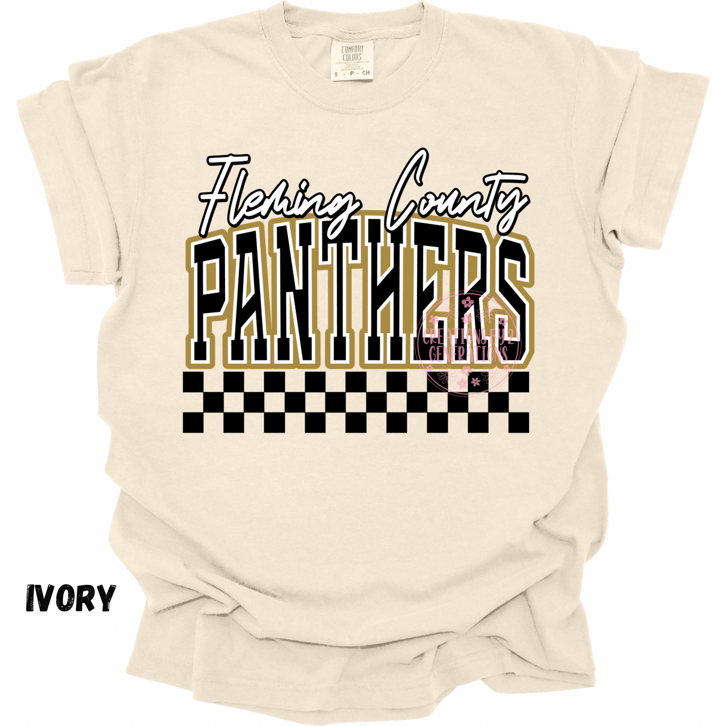 FLEMING COUNTY PANTHERS BLACK CHECKERED BOTTOM