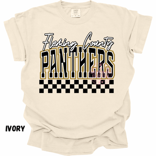 FLEMING COUNTY PANTHERS BLACK CHECKERED BOTTOM