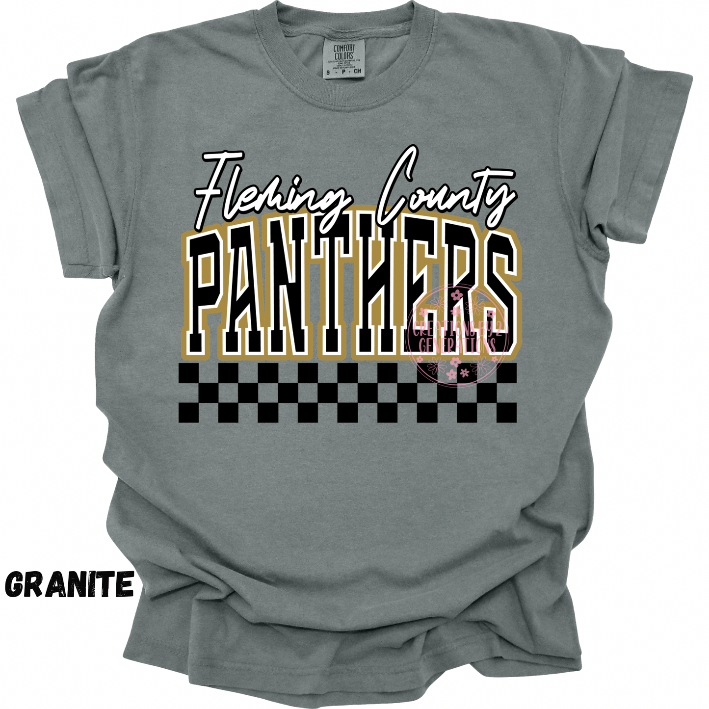FLEMING COUNTY PANTHERS BLACK CHECKERED BOTTOM