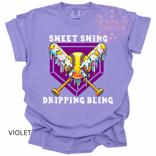 SWEET SWING DRIPPING BLING PURPLE (YOUTH) (PRINT ONLY)