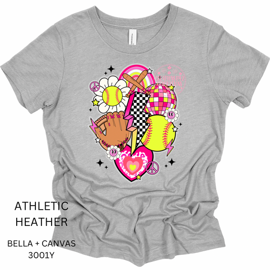 SOFTBALL LIGHTENING BOLT (YOUTH) (PRINT ONLY)